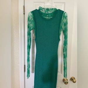 MERCURY KNIT MAXI DRESS in Emerald